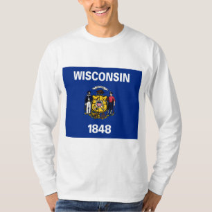 Camiseta Bandeira do Estado de Wisconsin