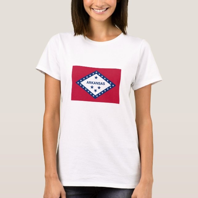 Camiseta Bandeira do Estado do Arkansas (Frente)