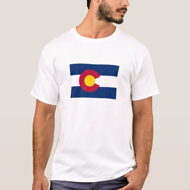 Camiseta Bandeira do Estado do Colorado (Frente)