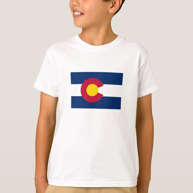 Camiseta Bandeira do Estado do Colorado (Frente)