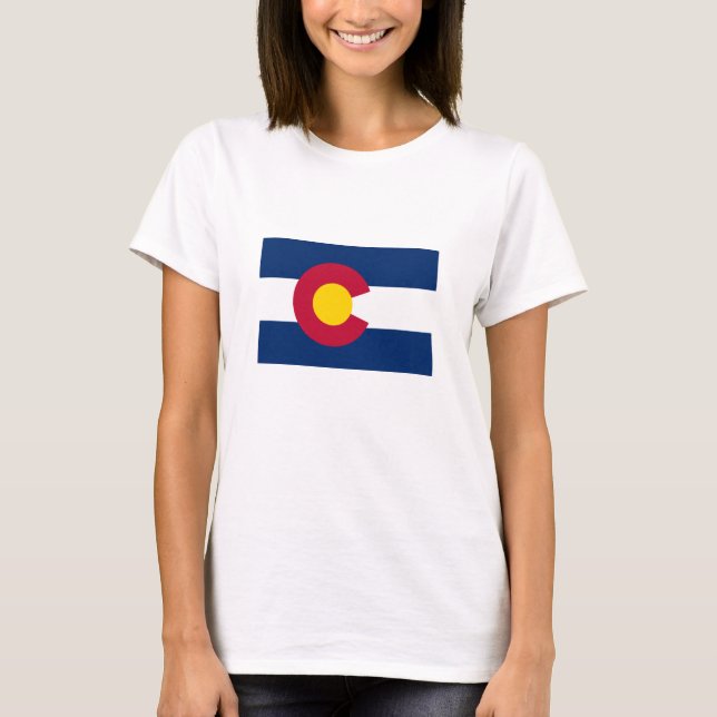 Camiseta Bandeira do Estado do Colorado (Frente)