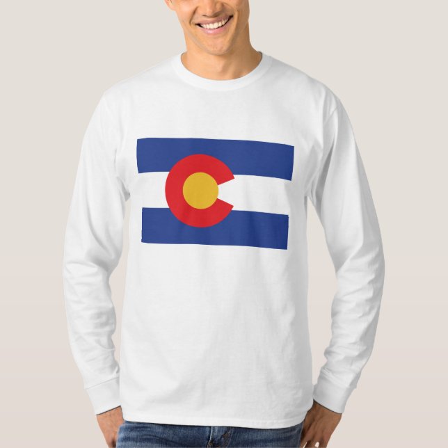 Camiseta Bandeira do Estado do Colorado (Frente)