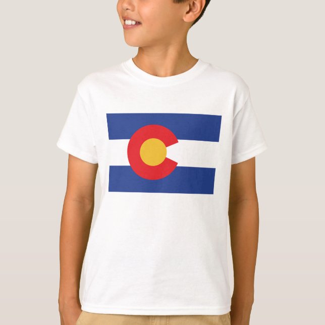 Camiseta Bandeira do Estado do Colorado (Frente)