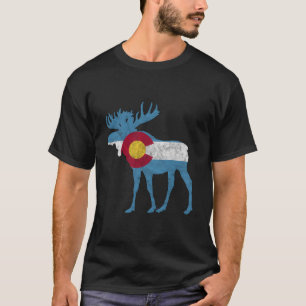 Camiseta Bandeira do Estado do Colorado Alce Touro