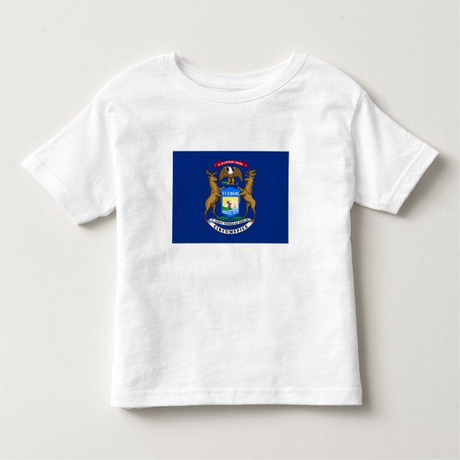 Camiseta Bandeira do Estado do Michigan (Frente)