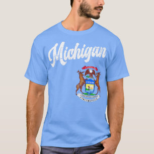 Camiseta Bandeira do Estado do Michigan
