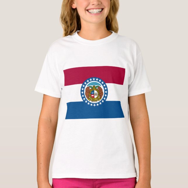 Camiseta Bandeira do Estado do Missouri (Frente)