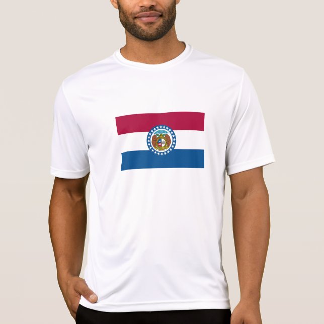 Camiseta Bandeira do Estado do Missouri (Frente)