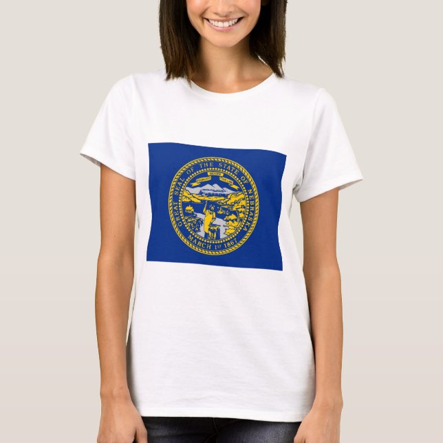 Camiseta Bandeira do Estado do Nebraska (Frente)