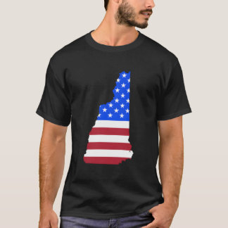 Camiseta Bandeira do Estado Patriótico de New Hampshire EUA