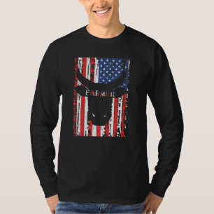 Camiseta Bandeira do Farmer American Fazenda Trator