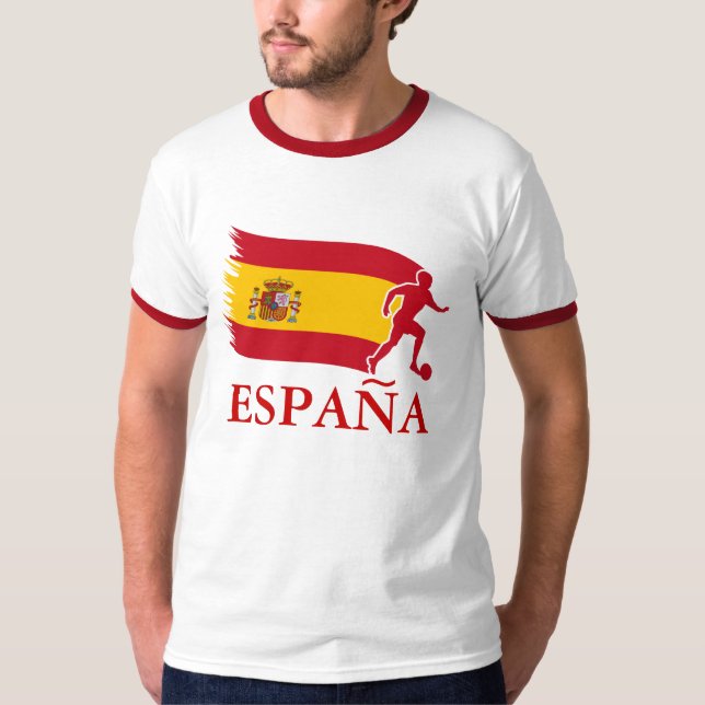 Camiseta Bandeira do futebol da espanha (Frente)