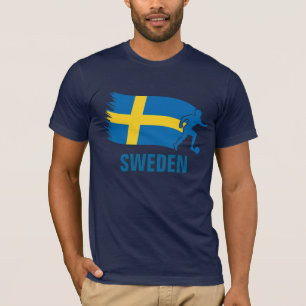 Camiseta Bandeira do futebol da suecia