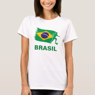 Camiseta Bandeira do futebol de Brasil