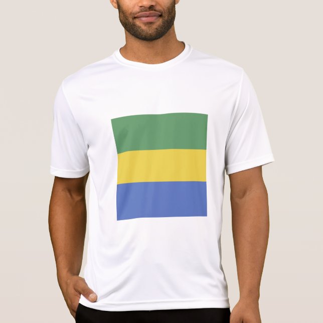 Camiseta Bandeira do Gabão (Frente)