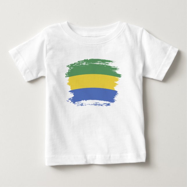 Camiseta Bandeira do Gabão (Frente)