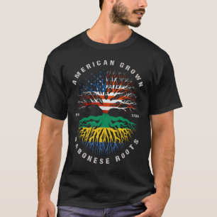 Camiseta Bandeira do Gabão de Raízes Gabonesas Cultivadas A