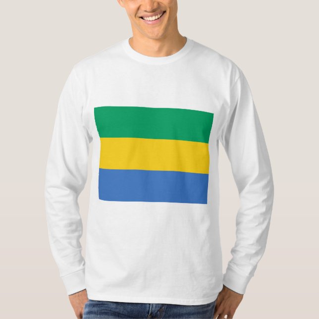Camiseta Bandeira do Gabão (Gabão) (Frente)