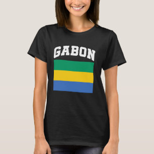 Camiseta Bandeira do Gabão Orgulhoso Patrimônio Cultura Diá