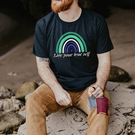 Camiseta Bandeira do Gay LGBTQ: viva seu verdadeiro eu