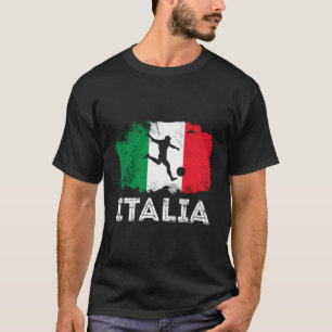 Camiseta Bandeira do Grunge do Futebol Italiano