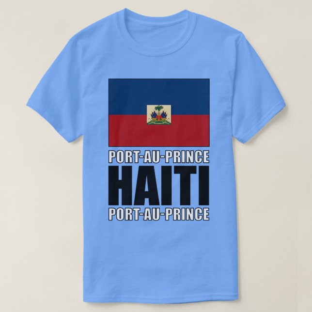 Camiseta Bandeira do Haiti (Frente do Design)