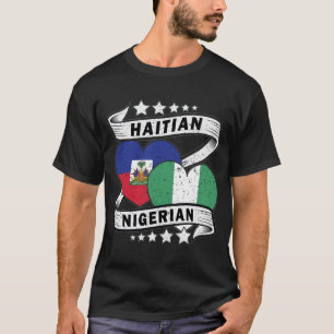 Camiseta Bandeira Do Haiti E Da Nigéria