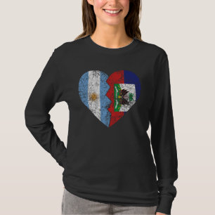 Camiseta Bandeira do Haiti na Argentina Coração do Haiti Fl
