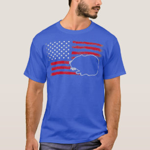 Camiseta Bandeira do Hamster dos EUA - Liberdade Patriótic