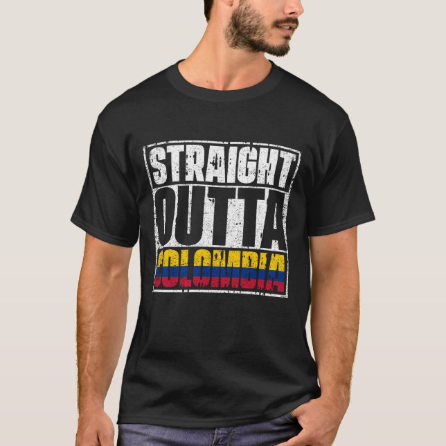Camiseta Bandeira do hetero fora da Colômbia (Frente)