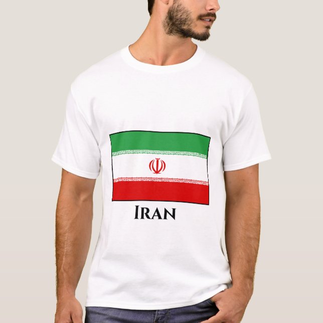 Camiseta Bandeira do Irã (iraniano) (Frente)