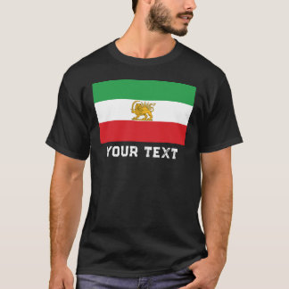 Camiseta Bandeira do Irã Leão e Sol Xá do Irã Bandeira
