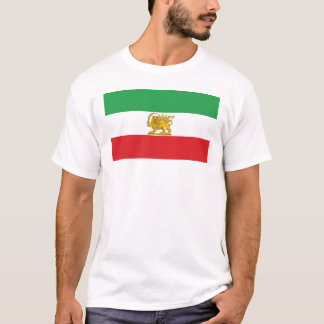 Camiseta Bandeira do Irã Leão e Sol Xá do Irã Bandeira