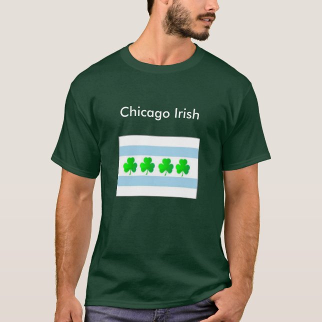 Camiseta Bandeira do irlandês de Chicago (Frente)