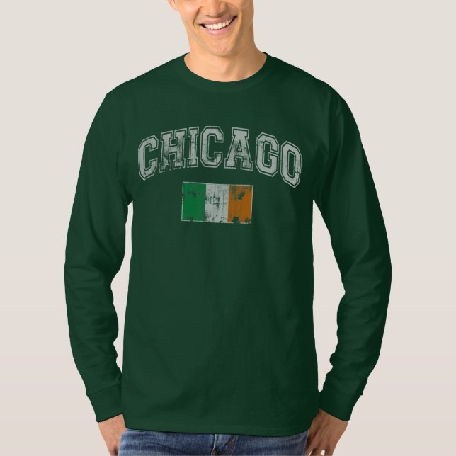 Camiseta Bandeira do irlandês de Chicago (Frente)