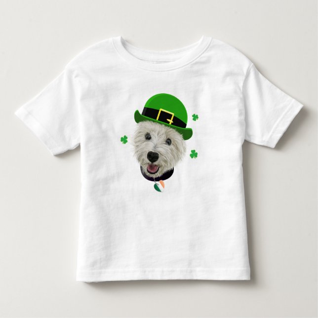 Camiseta Bandeira do irlandês do dia de Patrick de santo do (Frente)