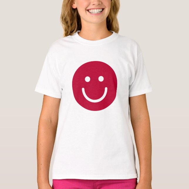 Camiseta Bandeira do Japão com rosto de sorriso (Frente)
