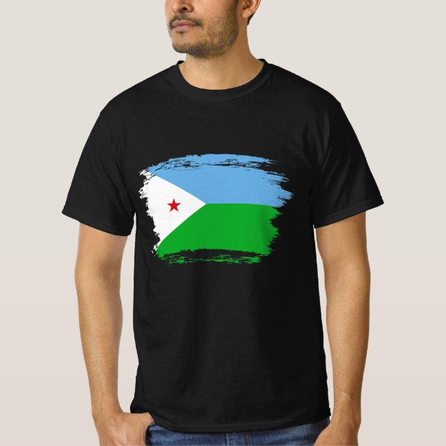 Camiseta Bandeira do Jibuti (Frente)