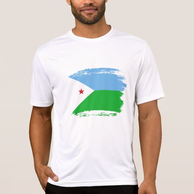 Camiseta Bandeira do Jibuti (Frente)
