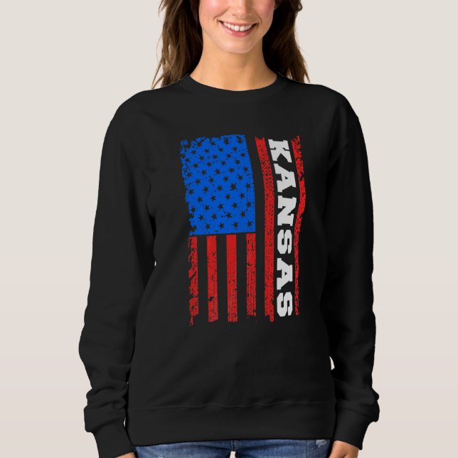 Camiseta Bandeira do Kansas EUA (Frente)