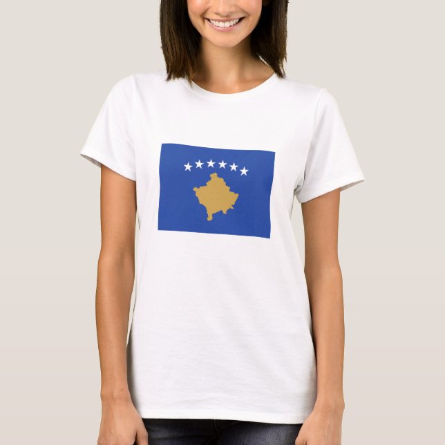 Camiseta Bandeira do Kosovo (Frente)