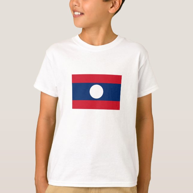 Camiseta Bandeira do Laos (Frente)