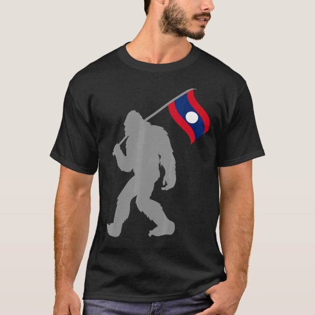 Camiseta Bandeira do Laos (Frente)