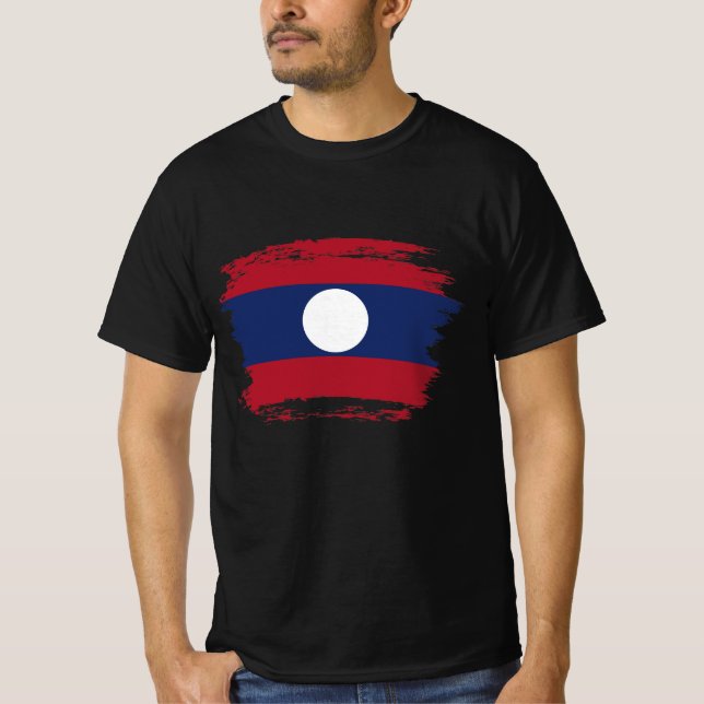 Camiseta Bandeira do Laos (Frente)