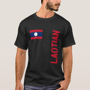 Camiseta Bandeira Do Laos E Raízes Do Laos