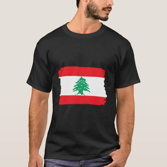 Camiseta Bandeira do Líbano (Frente)