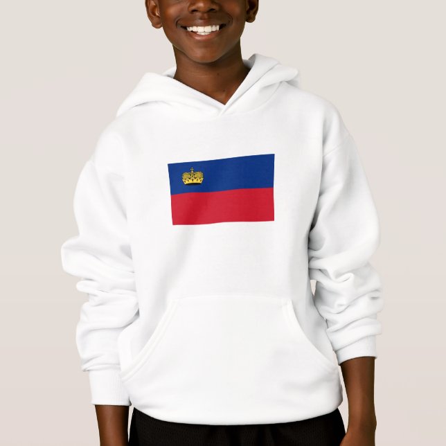 Camiseta Bandeira do Liechtenstein (Frente)