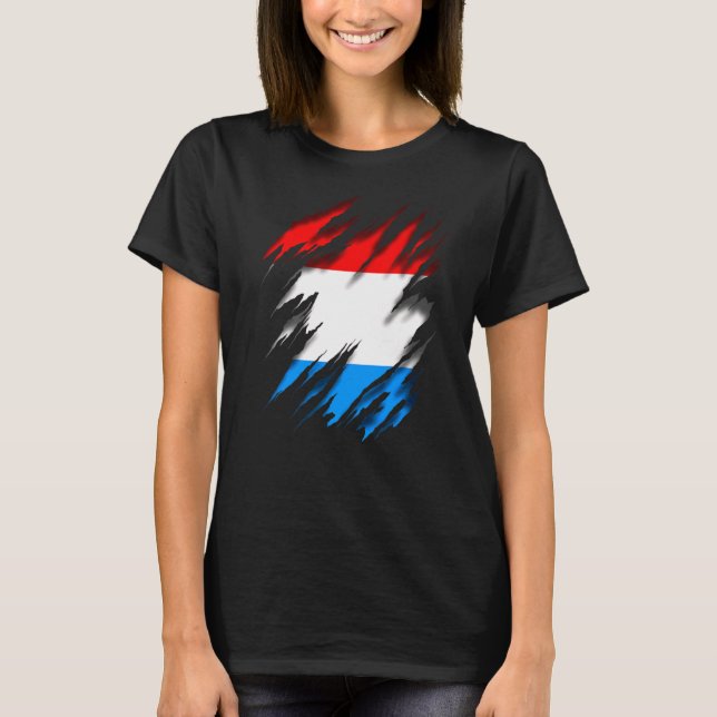 Camiseta Bandeira do Luxemburgo (Frente)
