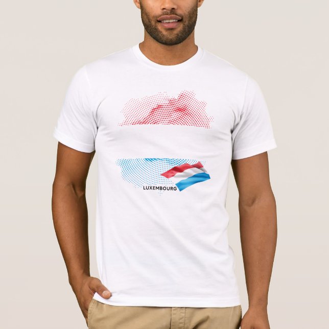 Camiseta bandeira do Luxemburgo (Frente)