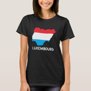 Camiseta Bandeira do Luxemburgo Mapa Raízes Luxemburguesas